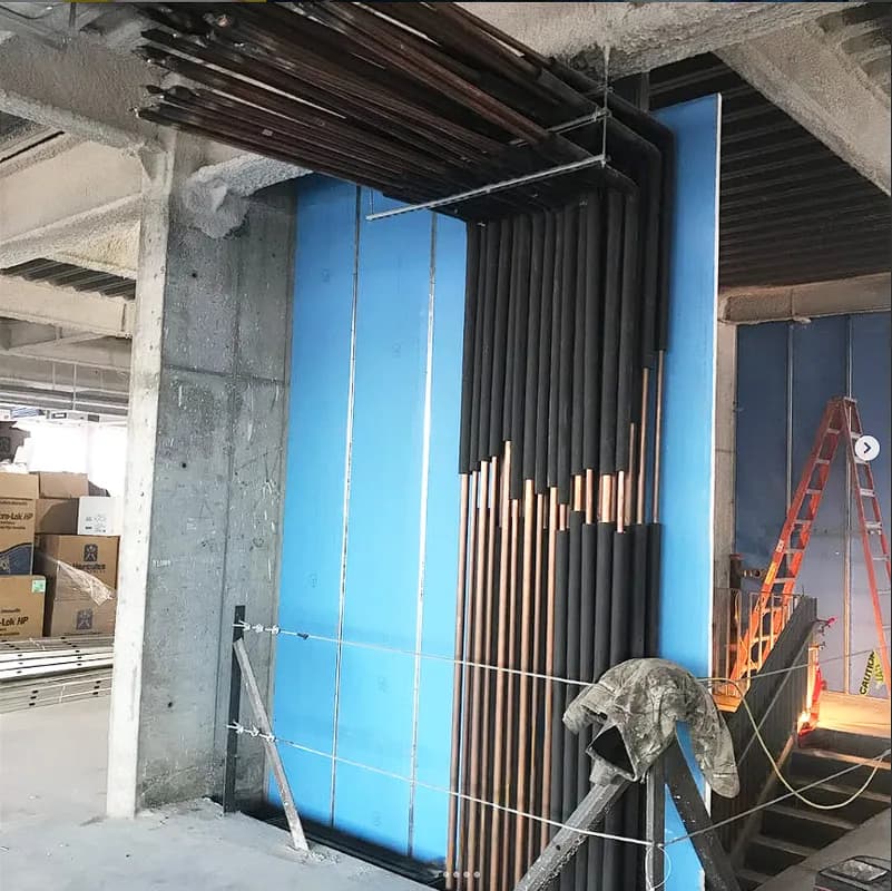 Hard copper pipe installation